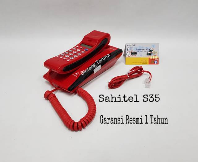 Telepon Kabel Sahitel S-35 Pesawat Telepon Sahitel S35 (Merah)