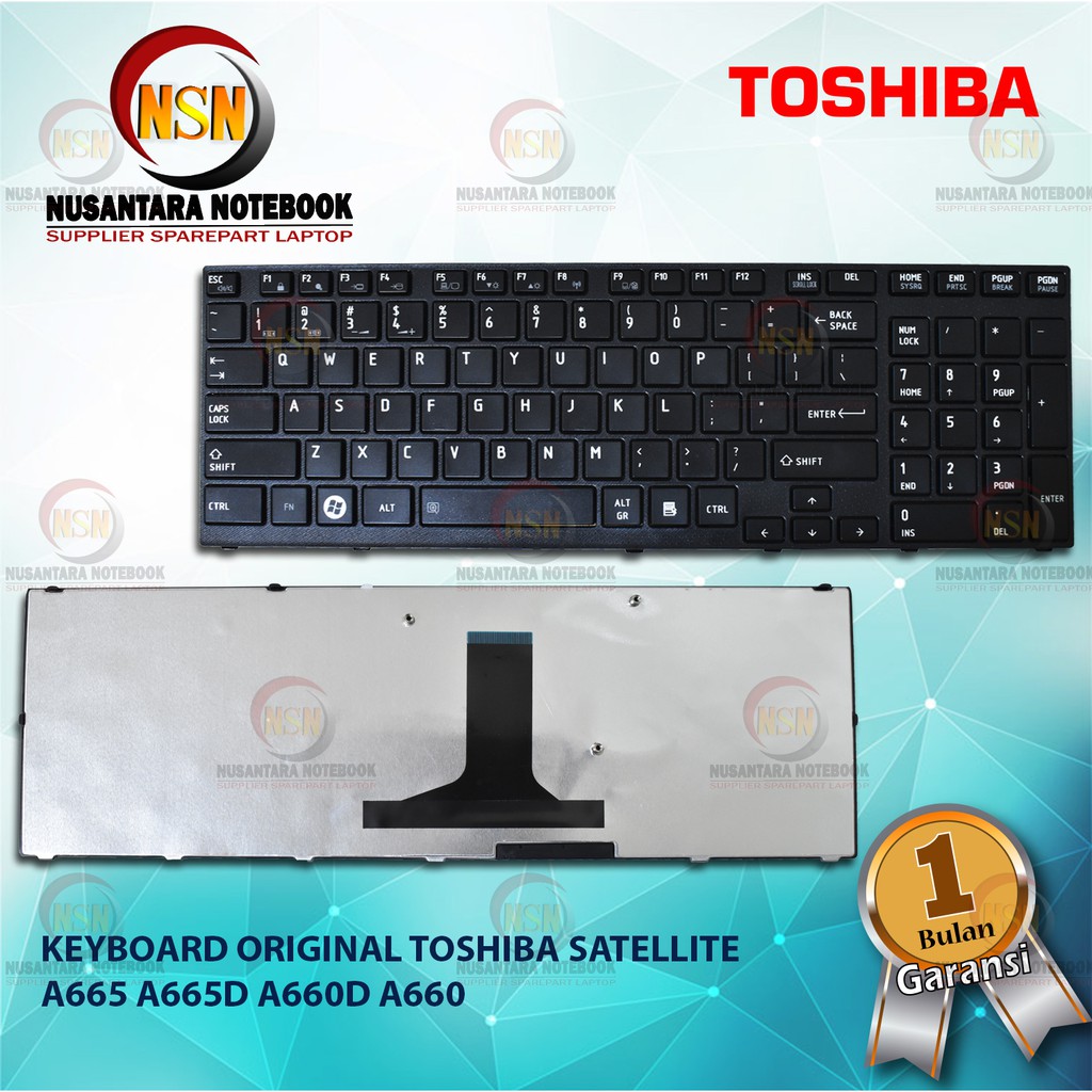 Keyboard Original Toshiba Satellite A665 A665D A660D A660