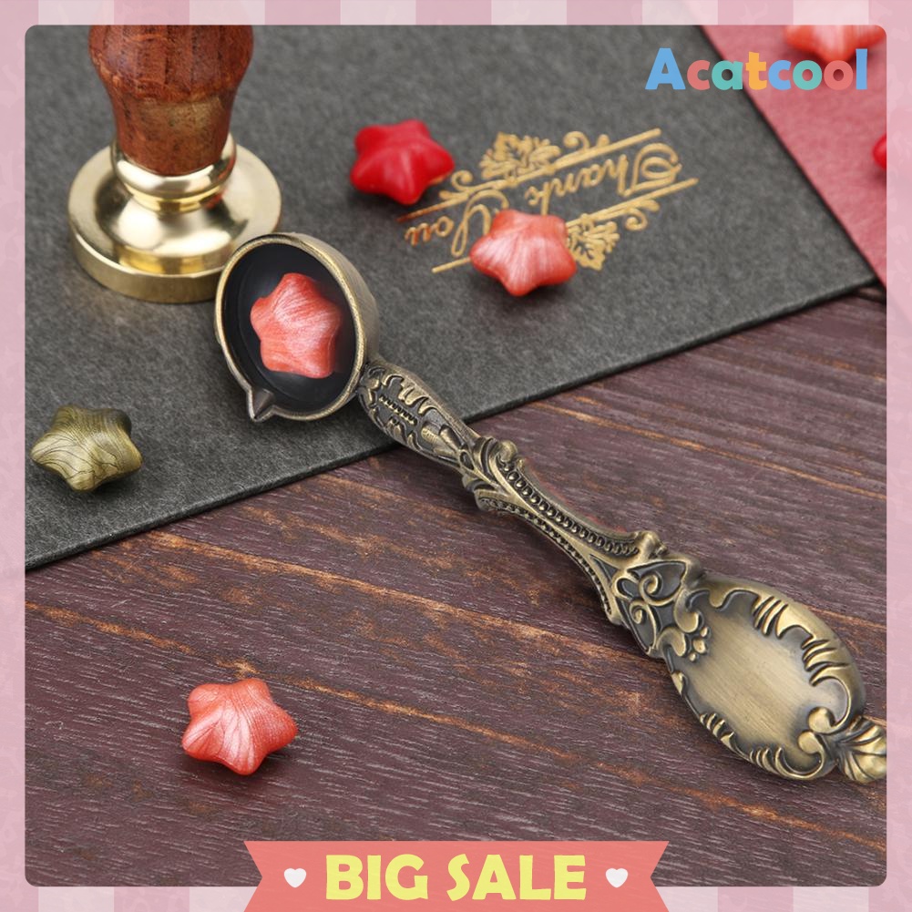 Sealing Wax Spoon Fire Paint Melting Firing Stamp Envelopes Card Metal Tool