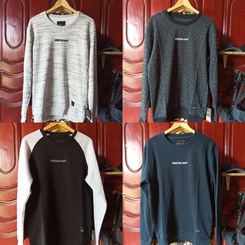 SWEATER GREENLIGHT ORIGINAL WARNA BIRU PUTIH HITAM ABU MERAH CREAM MAROON