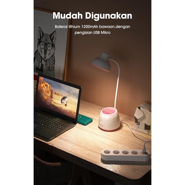 LAMPU MEJA LED PORTABLE RECHARGEABLE - SAMONO SW-DL05