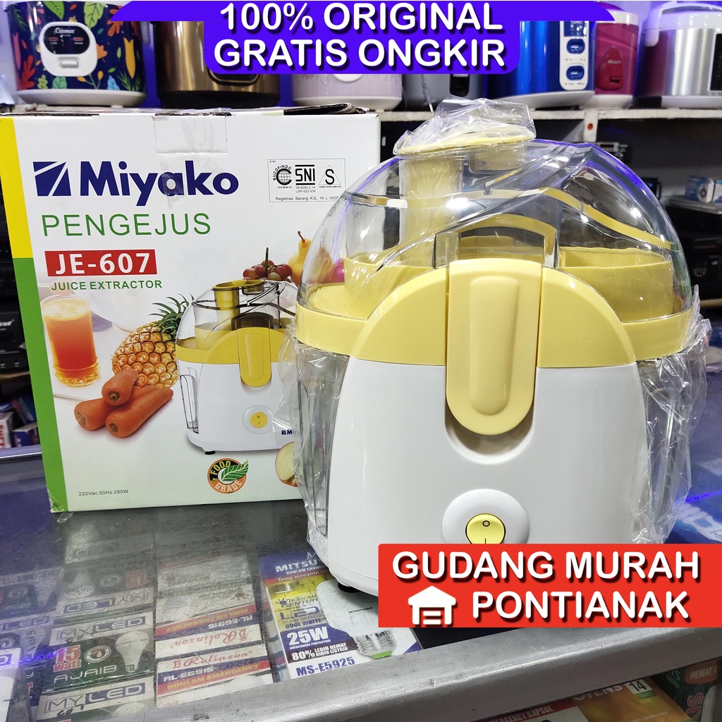 Miyako Juicer JE-607 pelumat penghalus buah dengan ampas terpisah