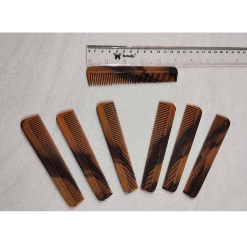 Vinztstore - Sisir Saku Twin Sisir Rambut Coklat Salon Sisir Kecil Anti  Kusut Gunting Rambut Murah