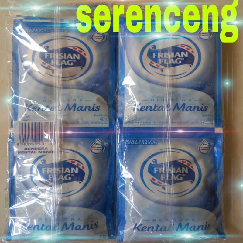 

susu frisian flag putih sachet kental manis