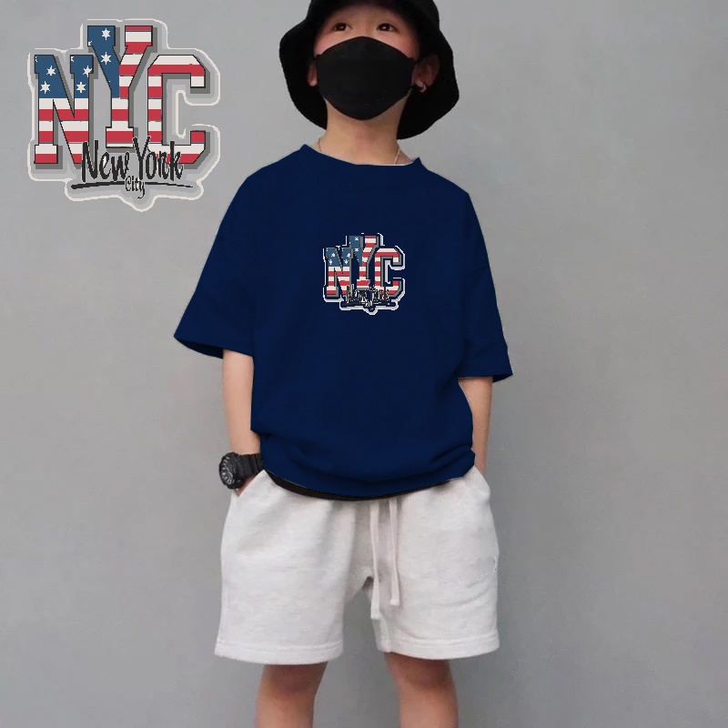 Kaos anak Newyork Kaos anak Unisex usia 1-8 tahun