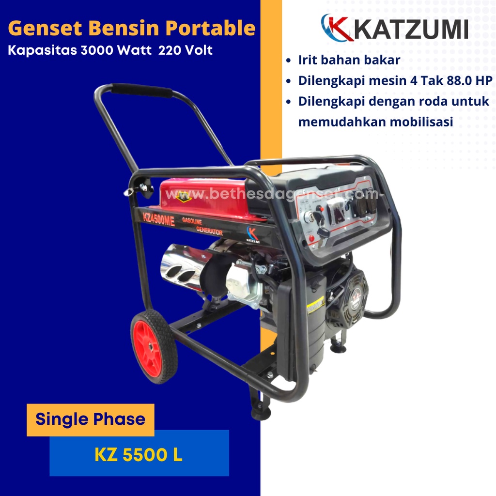 Genset Katzumi KZ 5500 L (3000 W ) Termurah