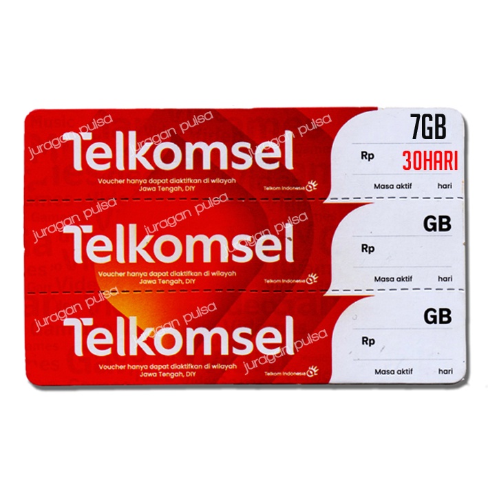 Voucher Telkomsel 7GB 30hari (JATENG & DIY)
