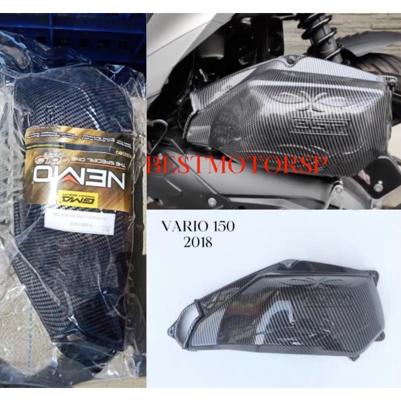 Cover Tutup Hawa Vario 150 New 2018 2019 2020 Carbon Nemo Original