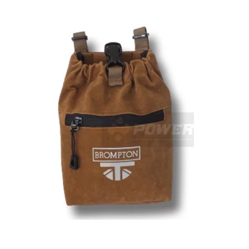 Aksesoris Sepeda - Tas Saddle Sadle Handlebar Stang Sepeda Lipat Brompton Kulit Shintetic