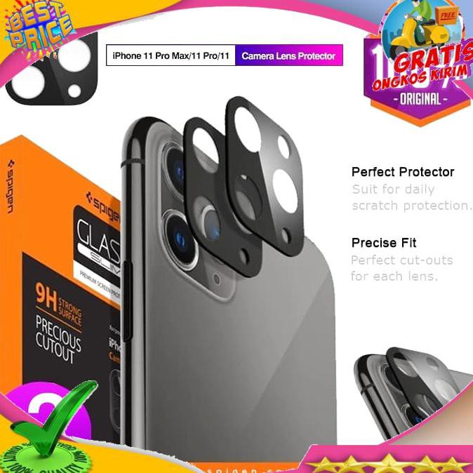 NEW PRODUK CAMERA LENS PROTECTOR IPHONE 11 PRO / MAX / 11 SPIGEN TEMPERED GLASS - IPHONE 11, RED COD