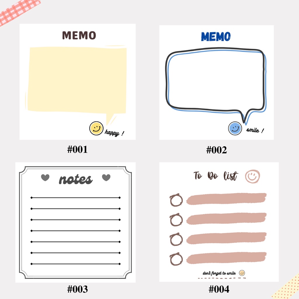

Memopad / Notepad To do list simple cute