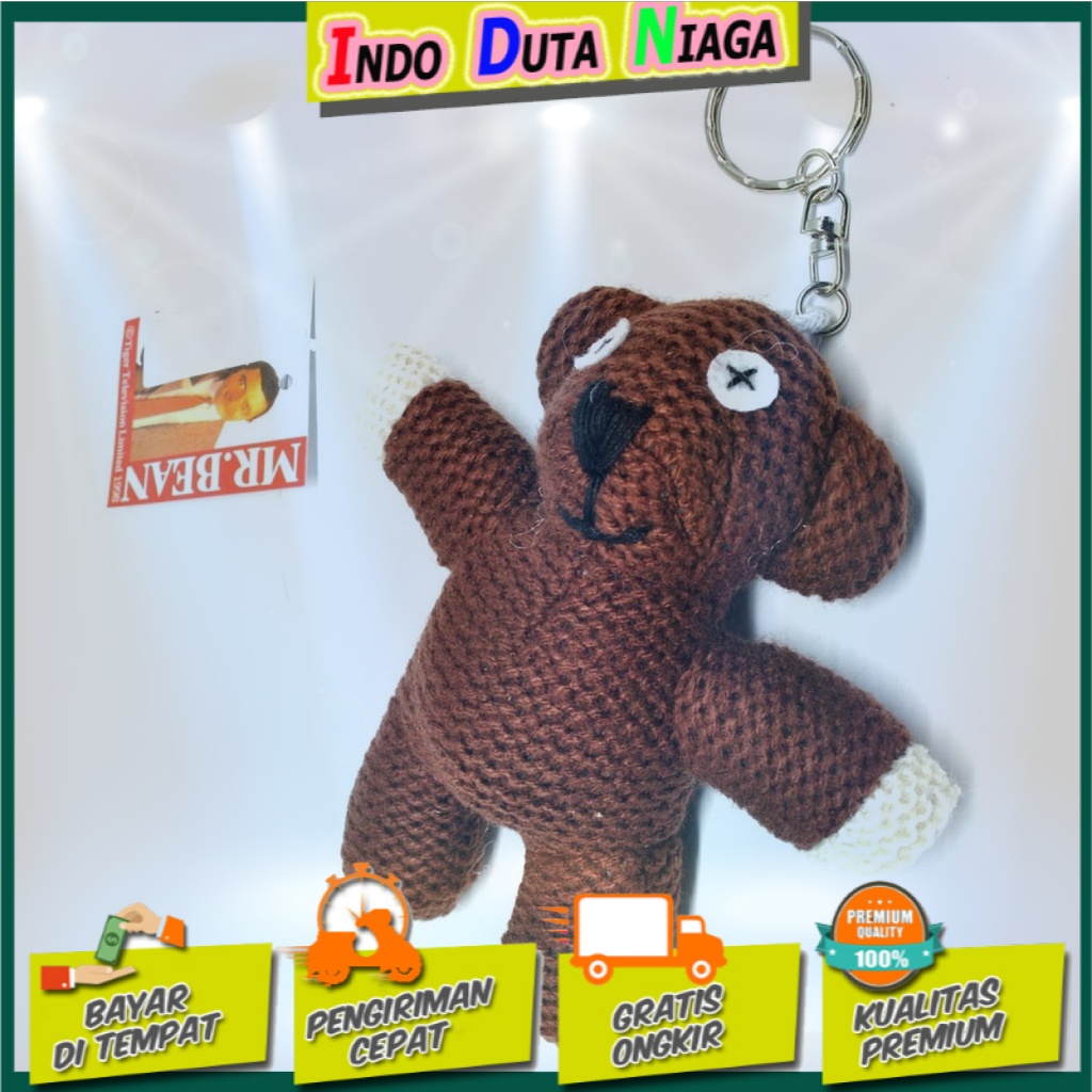 Mr. Bean Teddy Bear Plushy Key Chain / Boneka Gantungan Kunci