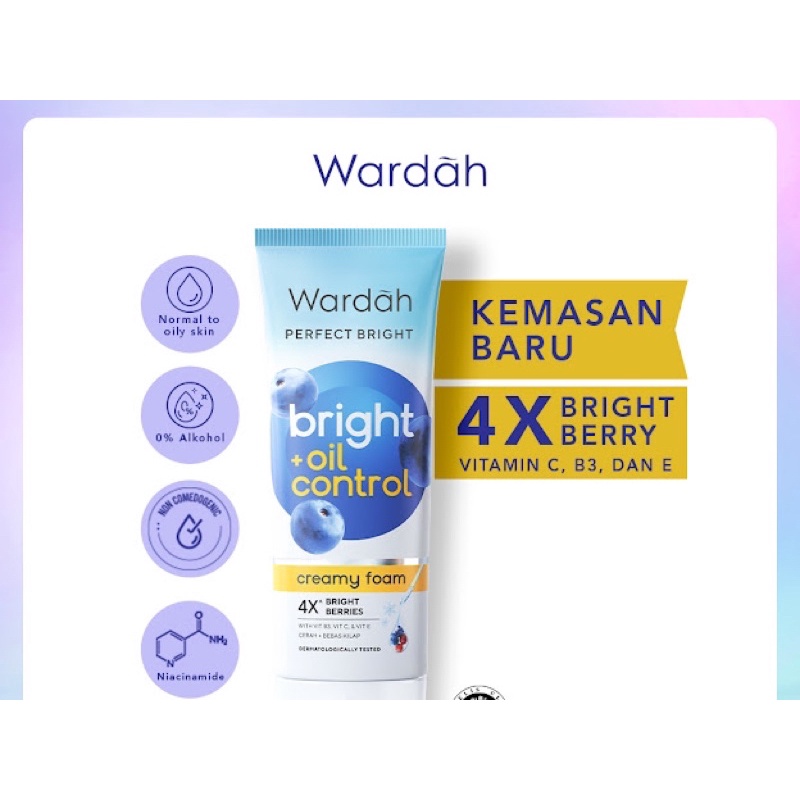 Wardah Perfect Bright Creamy Foam Brightening+Oil Control