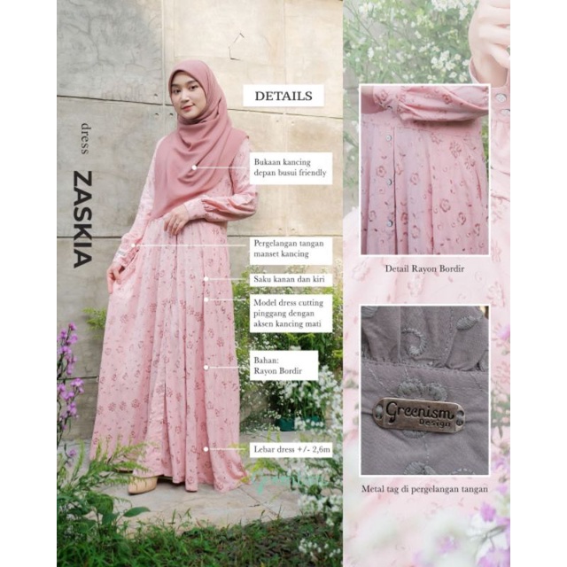 [READY KIRIM]ZASKIA DRESS GREENISM/ZASKIA DRESS BY GREENISM/DRESS ZASKIA GREENISM/ZASKIA DRESS/DRESS