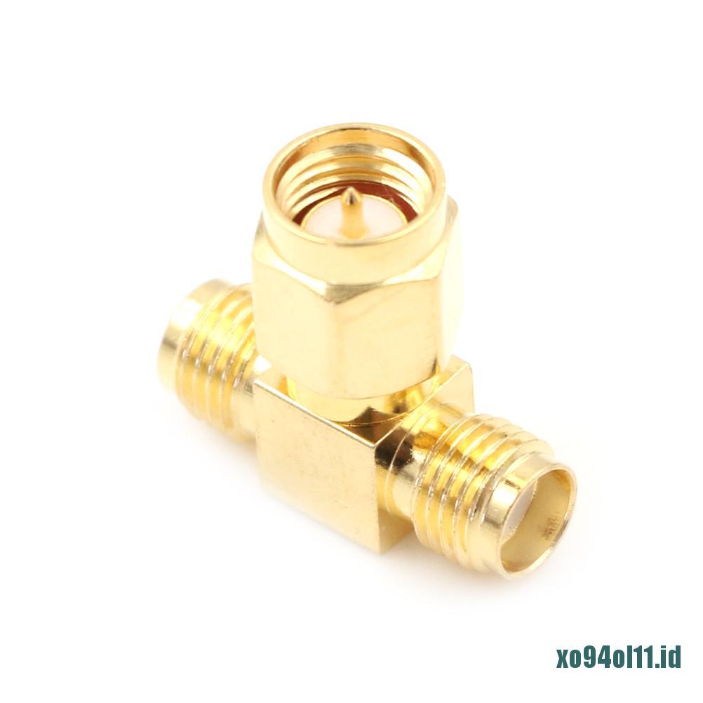 &lt; Xo94 &gt; Adapter Konektor SMA Male Ke 2 Female Tipe T RF Coaxial Plug Ke Jack 3