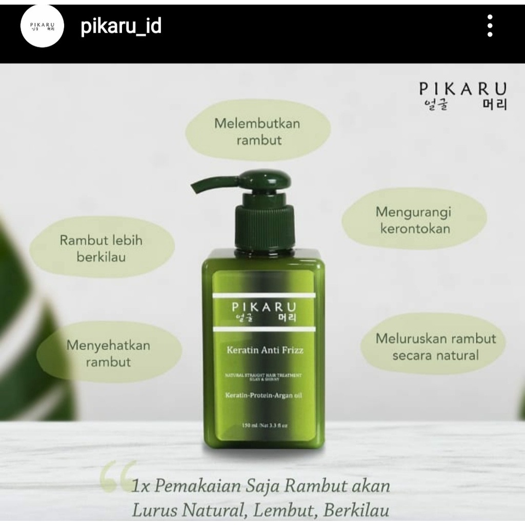 pikaru rambut lurus anti ngembang