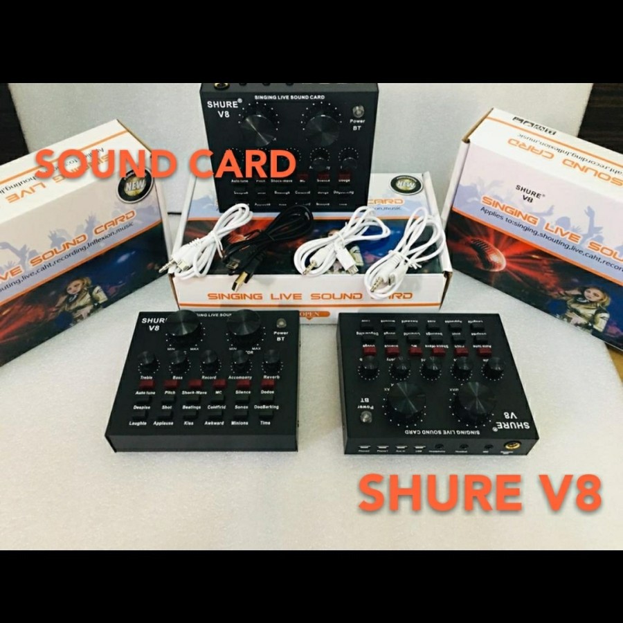 SOUND CARD SHURE V8 MIXER AUDIO SOUND CARD/ V 8 MIXER SOUND CARD