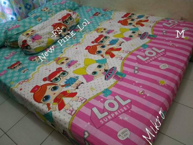 Sprei homemade termurah singing keropi jf blue lol pooh