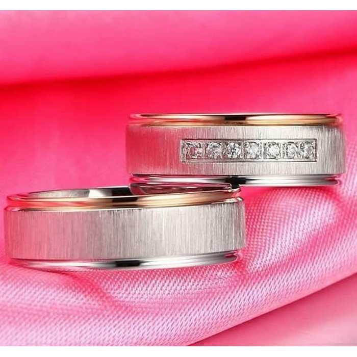 Cincin kawin perak murni 980 lapis palladium