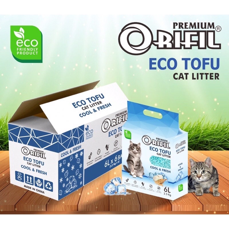 ORIFIL PASIR WANGI GUMPAL PREMIUM  TOFU CAT LITTER ORGANIK KUCING ANJING sugar glider SOYA hamster