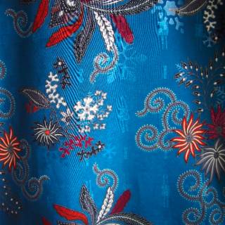  Gamis  batik  biru 3xl ld 120cm big size Shopee  Indonesia