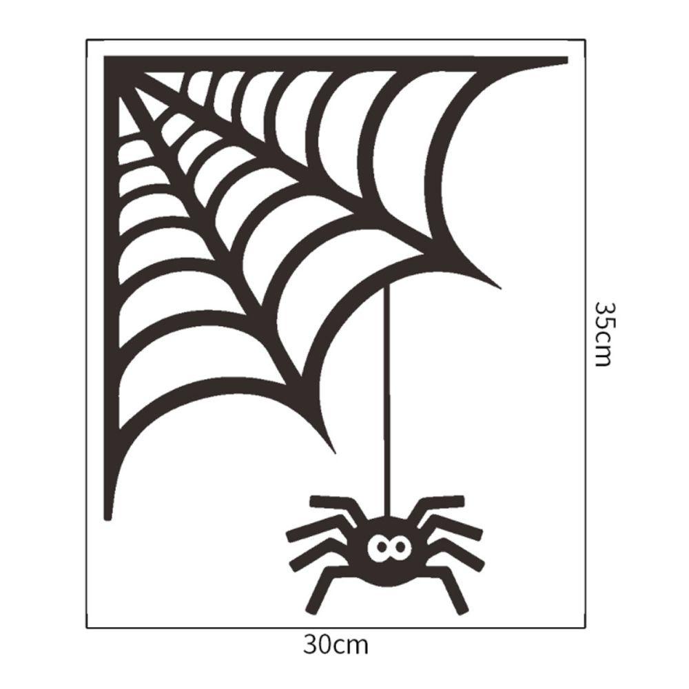 [Elegan] Stiker Spider Jaring Laba-Laba Jendela Hitam Anti Air Di Wallpaper Dinding