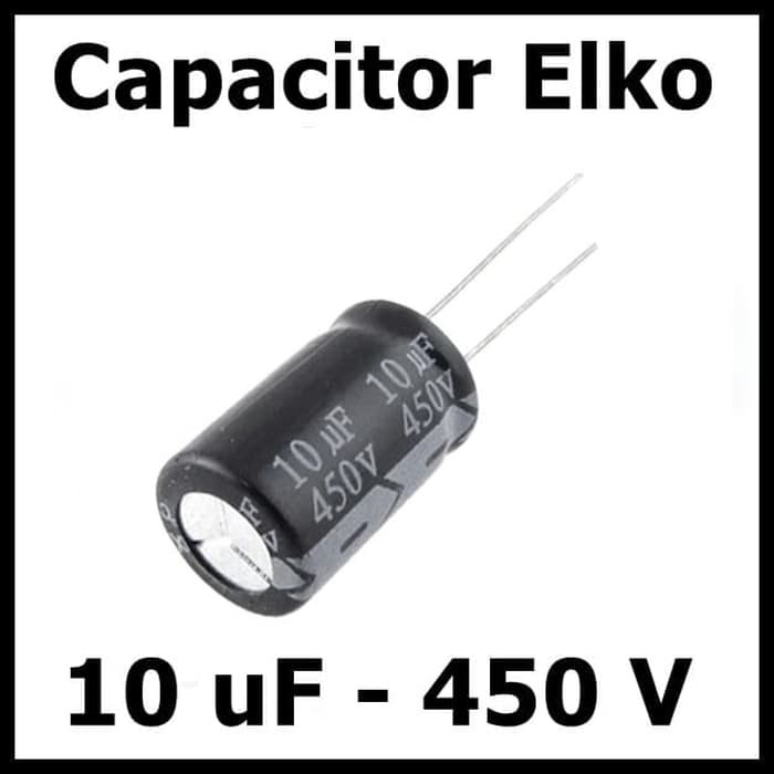 Kapasitor Elektrolit Elco Elko 10uF 450V 10 uF 450 Volt V