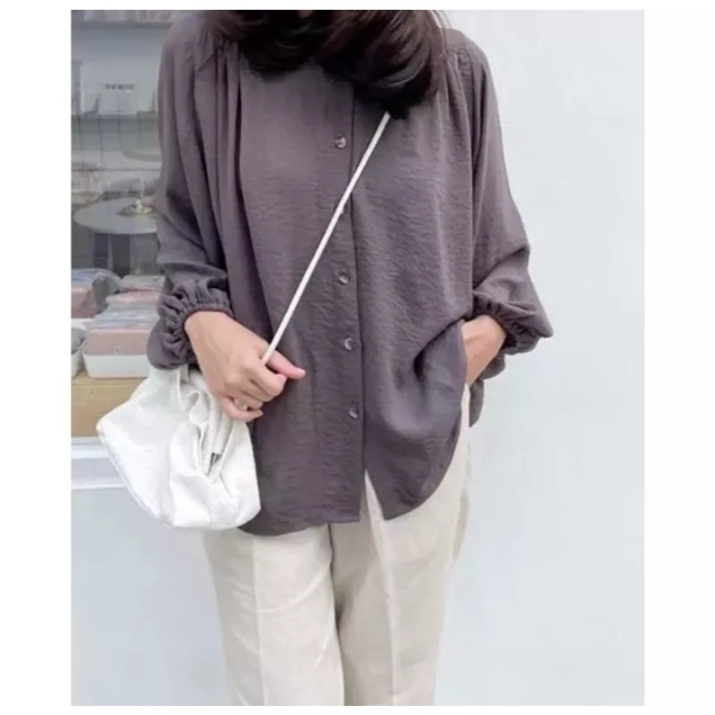 CAMELIA BLOUSE M-L-XL-XXL CRINKLE AIRFLOW/ KEMEJA OVERSIZE/BLOUSE VIRAL/atasan terbaru/terlaris