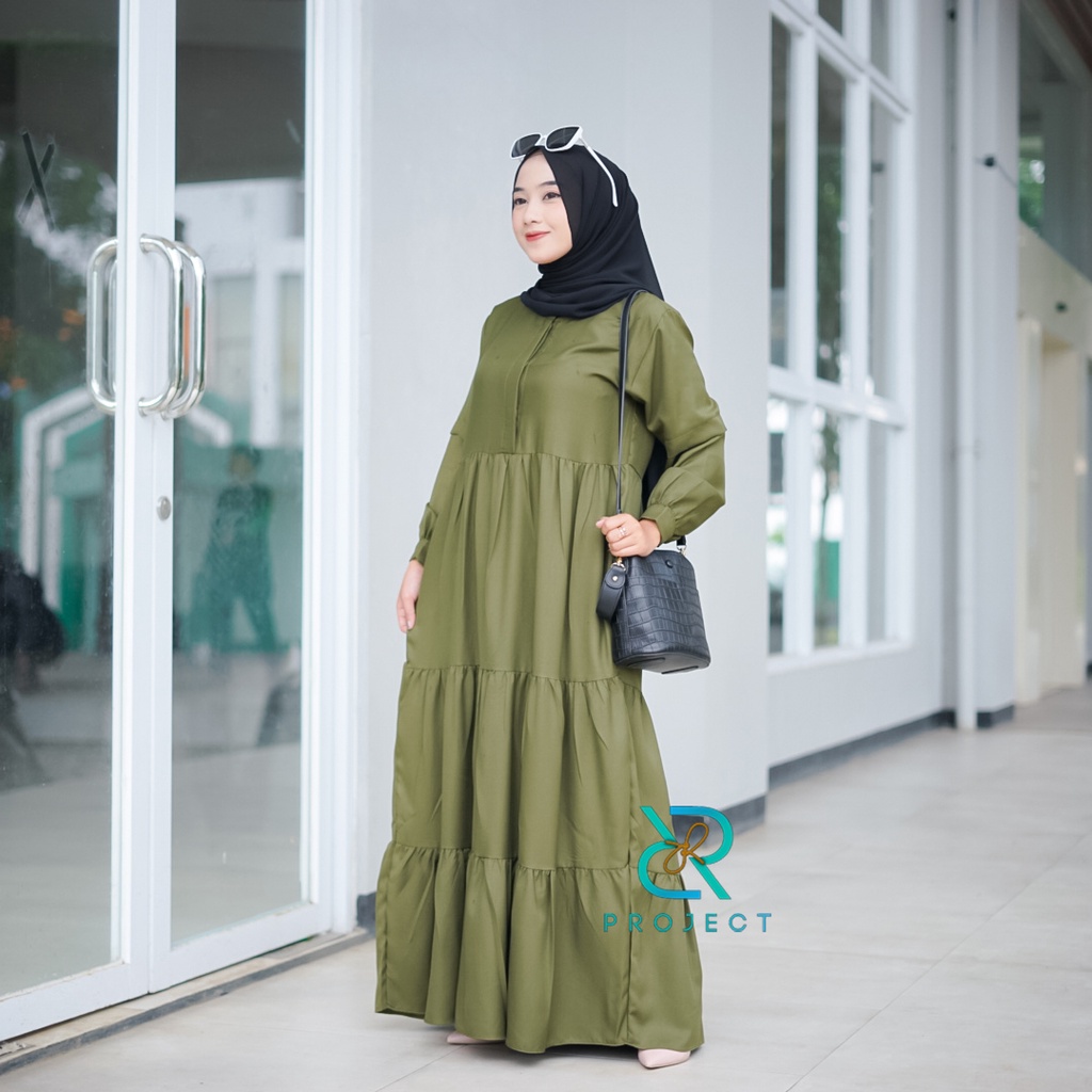 GF02 ~ LIVIA DRESS fashion muslim casual size S M L XL [ by : DR PROJECT ORIGINAL ]