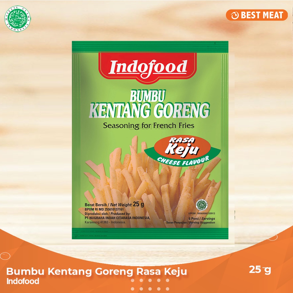 

Indofood Bumbu Kentang Keju 25gr