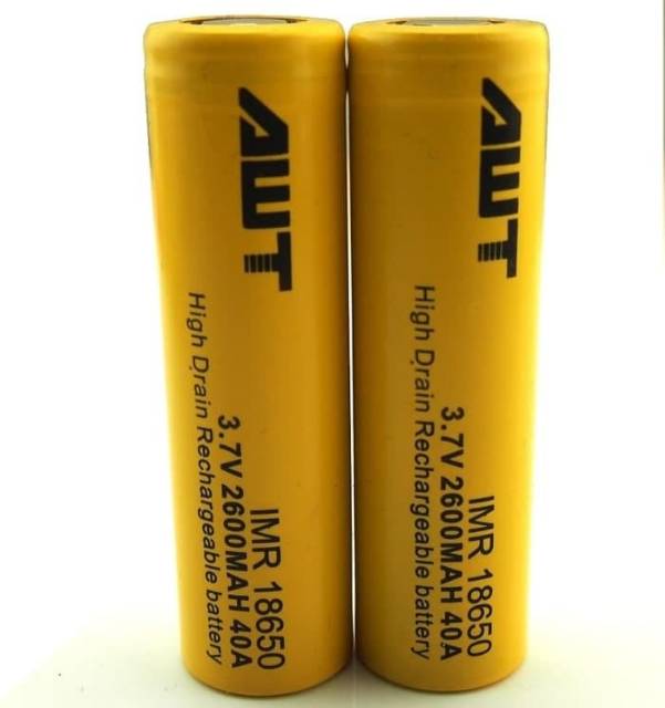 Baterai AWT Kuning baterai high drain rechargeable battery