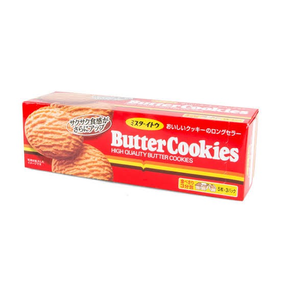 

Mr. Ito Butter Cookies 172,5g , 3 pack @57,5g. kukis mentega jepang