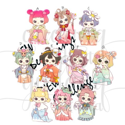 Jepit Rambut Kimono Girl Hairclip Cewek Baju Jepang Lucu GH 212012