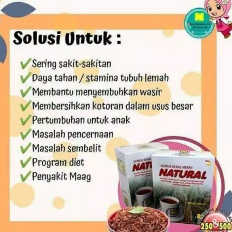 

NATURAL SERBUK BERAS MERAH ALAMI / BISA COD