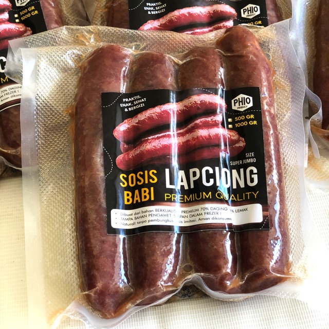 

LAPCIONG BABI PREMIUM PHIO (Sosis babi) @500gr
