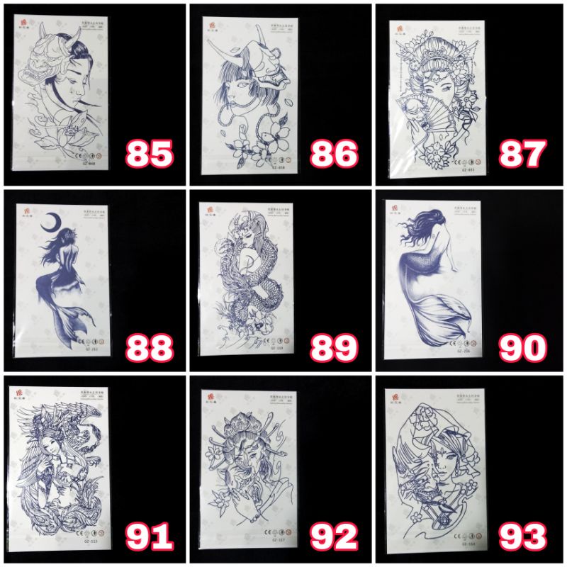 TATTO TEMPORARY GEL MOTIF WANITA / GROSIR TATTO GELL