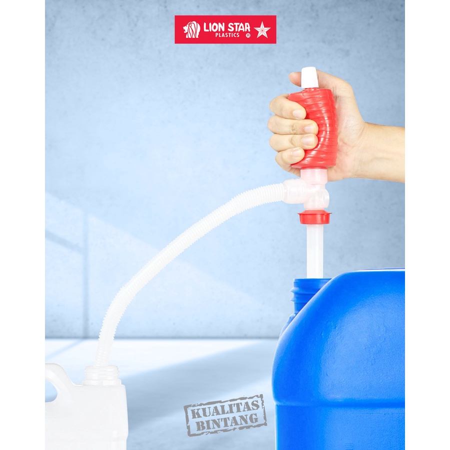 LION STAR H 1 HAND PUMP POMPA AIR MINYAK BENSIN PLASTIK LIONSTAR