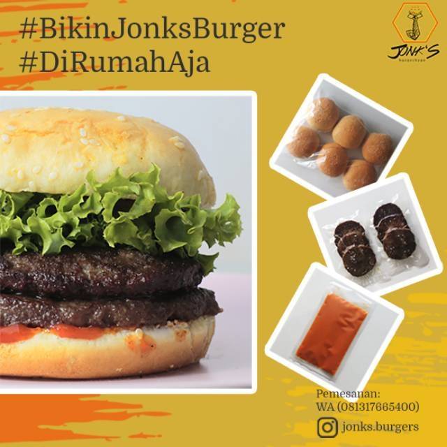 Jonk S Burgers Beef Burger Frozen Cheese Burger Frozen Shopee Indonesia
