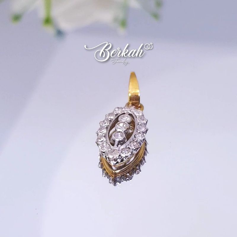 Liontin kalung emas berlian asli natural diamond