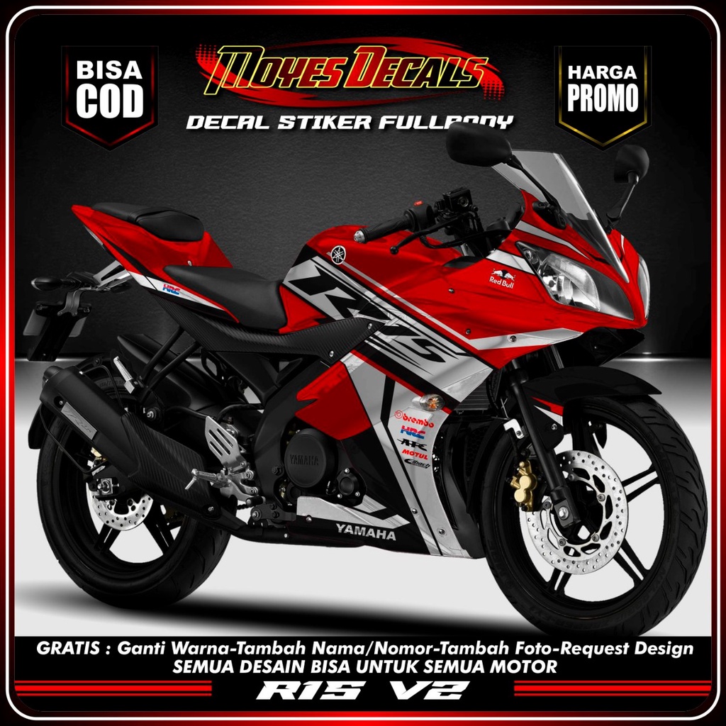 Decal Stiker R15 V2 Decal Sticker Full Body R15 V2 Decal stiker Yamaha R15 V2