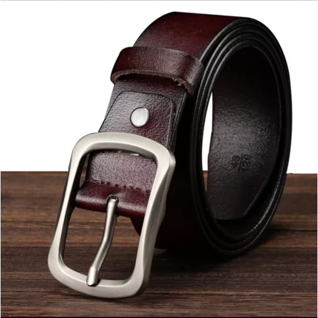 Gesper Ikat Pinggang Sabuk Pria, Kulit Top Penuh Pria Cow Leather Belts For Men XF018