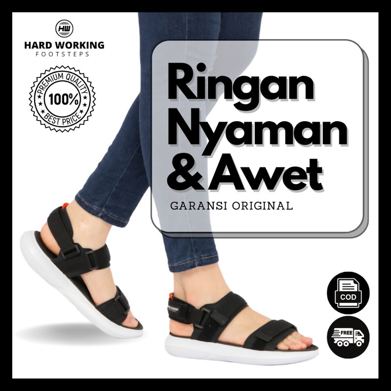 Sandal Cewek Wanita Perempuan Murah Sendal Tali Karet Sepatu Gunung Traveling Korea Casual Kekinian 