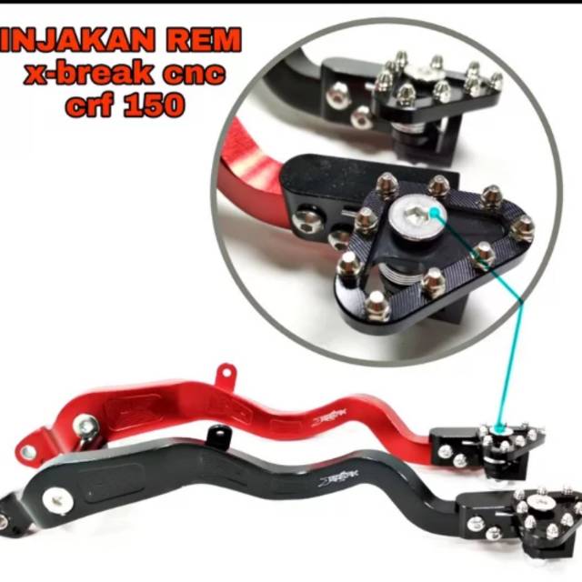 pedal injakan rem crf 150 cnc alloy model lipat