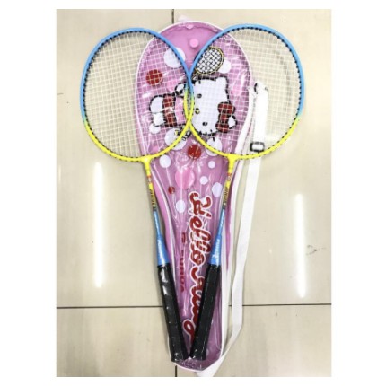 Raket Badminton anak Bulutangkis anak anak Hello kitty isi 2 free tas