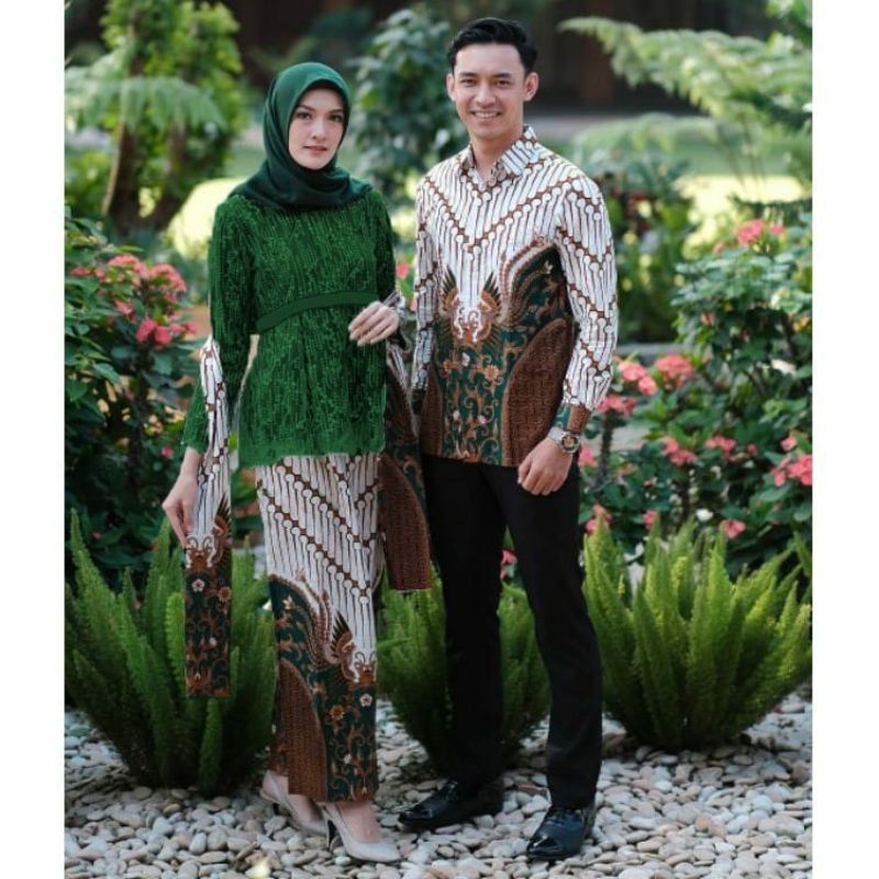 Couple batik (kemeja+rok+selendang)