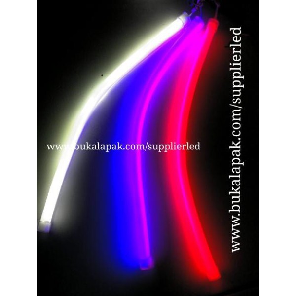 Lampu Led Alis Fleksibel Motor Mobil 60Cm Merek Cr7, Kualitas Terbaik - Biru
