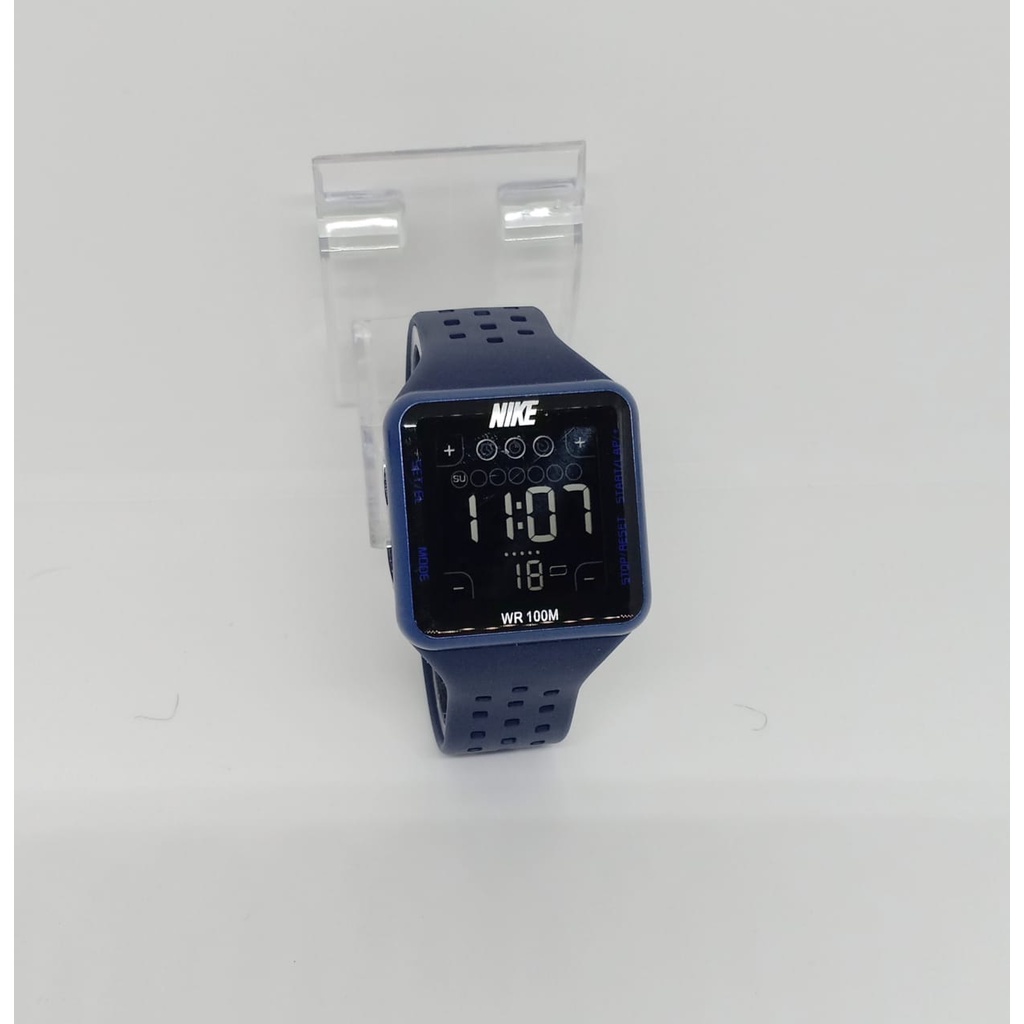 (KWS) Jam Tangan Pria Sporty NIKE Digital Kotak Strap Rubber NK-6166