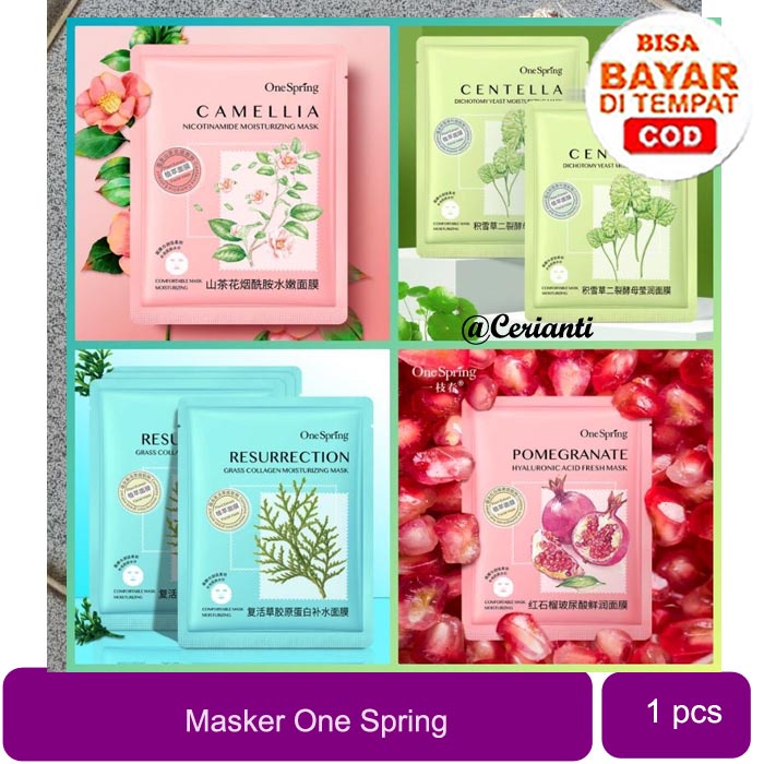 (PLANT EXTRACT) ONE SPRING MOISTURIZING KOREAN FACIAL MASK_Cerianti