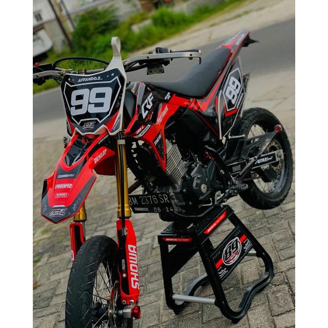 DECAL CRF 150 L MOTIF SUPERMOTO / DECAL CRF MERAH / DECAL CRF 150 L FULL BODY / DECAL CRF HOLOGRAM