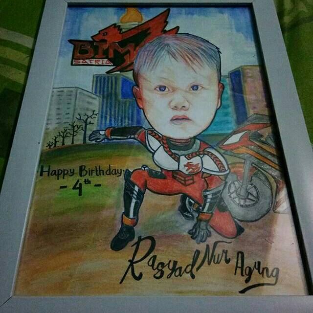 

Karikatur A4 + Frame murah